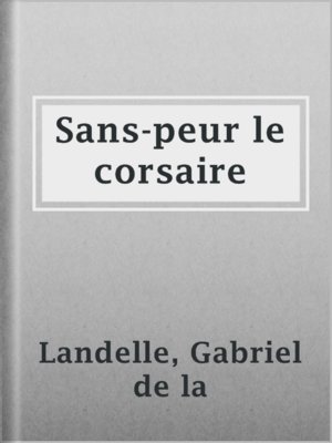cover image of Sans-peur le corsaire
